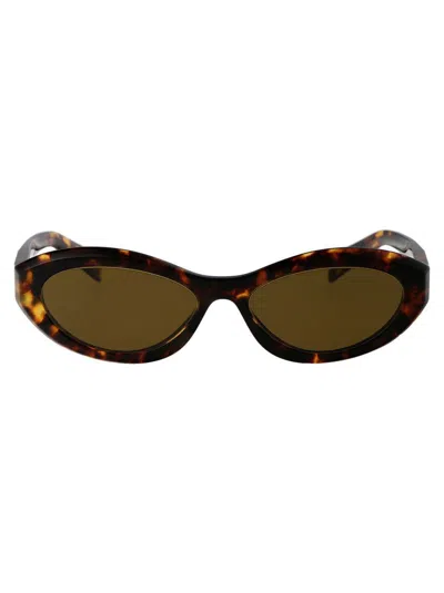 Prada Catwalk Cat-eye Acetate Sunglasses In Sage Green/tartarugato Honey