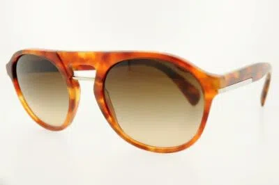 Pre-owned Prada Sunglasses Spr 09ps 4bw6s1 51mm Havana Frame Brown Gradient Lenses