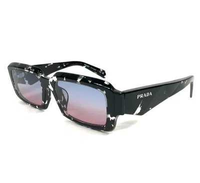 Pre-owned Prada Sunglasses Spr27z-f 15o-60e Black Crystal Asian Fit With Blue Pink Lenses In Multicolor