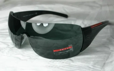 Pre-owned Prada Sunglasses Sps 02ls 1ab-1a1 Black In Gray