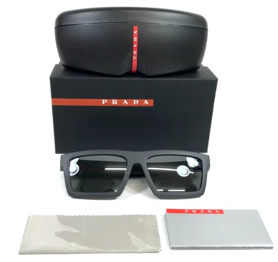 Pre-owned Prada Sunglasses Sps02z-u 18k-60a Metal Gray Red Asian Fit Gray Lenses 58-18-145