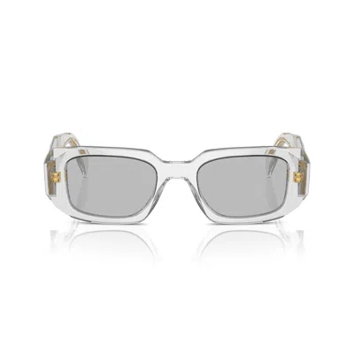 Prada Sunglasses In Trasparente/grigio Chiaro