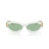 Prada Round Frame Sunglasses In Trasparente/verde