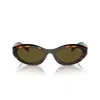Prada Catwalk Cat-eye Acetate Sunglasses In Verde/marrone