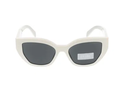 Prada Sunglasses In White Talc