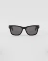 Prada Sunglasses With Iconic Metal Plaque In Lenses Ardesia Crist