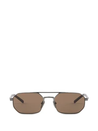Prada Sunglasses With Logo In Brown