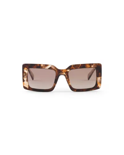 Prada Sonnenbrille Mit  Logo In Brown