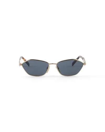 Prada Sonnenbrille Mit  Logo In Gold