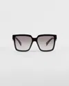 Prada Sunglasses With Logo In Gradient Anthracite Gray Lenses
