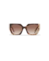Prada Pr 15ws 01r0a6 54mm Womens Rectangle Sunglasses In Opaque Gradient Dark Brown Lenses