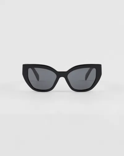Prada Sunglasses With Logo In Slate Gray Lenses