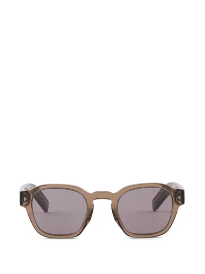 Prada Sunglasses With The Iconic Metal Plaque In Brown