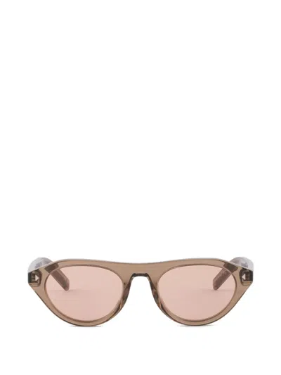 Prada Sunglasses With The Iconic Metal Plaque In Brown