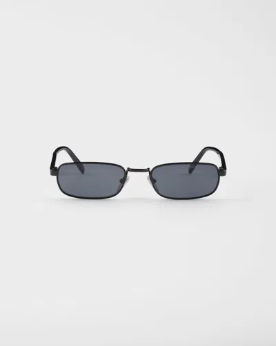 Prada Sunglasses With The Iconic Metal Plaque In Gray