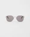 Prada Sunglasses With The Iconic Metal Plaque In Gray