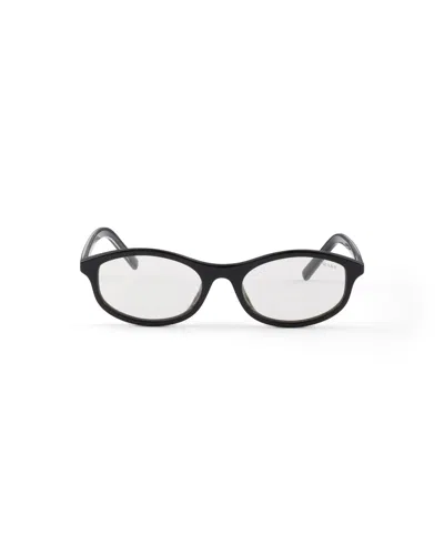 Prada Sunglasses With The Iconic Metal Plaque In Black
