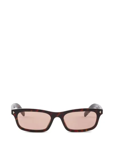 Prada Sunglasses With The Iconic Metal Plaque In Pink
