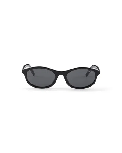Prada Sunglasses With The Iconic Metal Plaque In Black