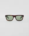 Prada Square-frame Sunglasses In Willow Green Lenses