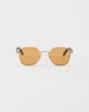 Prada Sunglasses With The Iconic Metal Plaque In Yellow