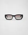 Prada Full Frame Sunglasses In Gradient Anthracite Gray Lenses