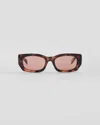 Prada Womens Brown B05s Square-shape Acetate Sunglasses In Mahoghany Lenses