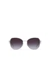 Prada Sunglasses With Triangle Logo In Silver