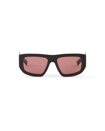 Prada Sonnenbrille Mit Triangolo-logo In Black