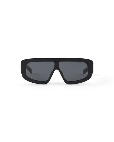 Prada Sonnenbrille Mit Triangolo-logo In Black
