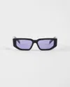 Prada Sunglasses With Triangle Logo In Black