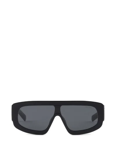 Prada Sunglasses With Triangle Logo In Black