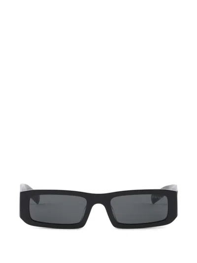 Prada Sunglasses With Triangle Logo In Blue
