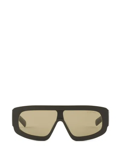 Prada Sunglasses With Triangle Logo In Black