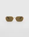 Prada Sunglasses With Triangle Logo In Loden Lenses