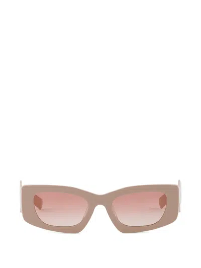 Prada Sunglasses With Triangle Logo In Neutral