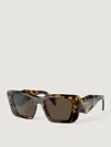 Prada Womens Pr 08ys Butterfly-frame Acetate Sunglasses In Black