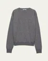 Prada Superfine Cashmere Knit Crewneck Sweater In Gray