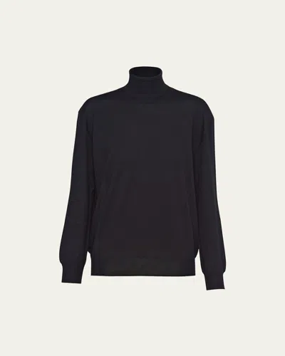 Prada Superfine Cashmere Knit Turtleneck In F0002 Nero