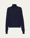 Prada Superfine Cashmere Turtleneck Sweater In F0008 Bleu