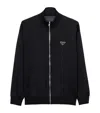 Prada Superfine Wool Bomber Jacket In Black