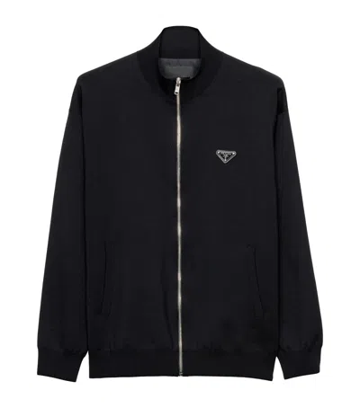 PRADA PRADA SUPERFINE WOOL BOMBER JACKET