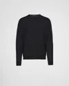 Prada Blue Cashmere Sweater In Black