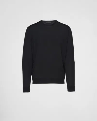 PRADA RUNDHALSPULLOVER AUS SUPERFINE-WOOL