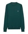 Prada Superfine Wool Round-neck Sweater In Bottle