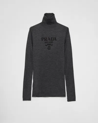 PRADA SUPERFINE WOOL TURTLENECK SWEATER