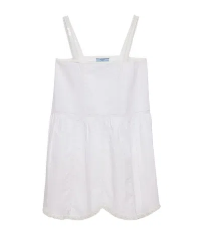 Prada Embroidered Vintage-look Fabric Mini-dress