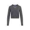 Prada V-neck Knitwear With Classic Silhouette And Refined Details In Blue