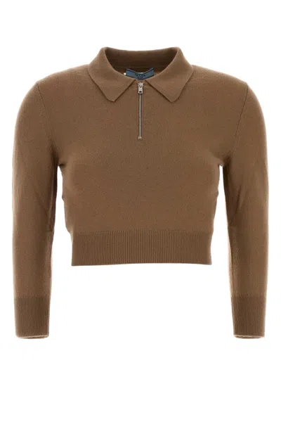 Prada Maglieria In Brown