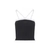 Prada Knitwear With Adjustable Straps And Contrast Trim In Black